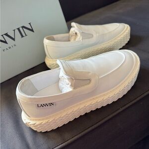 Used in excellent condition - Lanvin White Curbies Slip-on Sneakers
